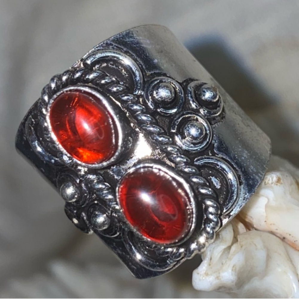 Sale * Mozambique Onyx multi-gem handcrafted Renaissance ring